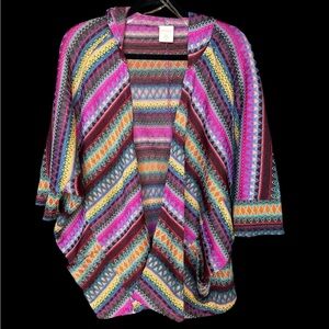 Jasmine & Ginger Vibrant Multicolor Striped Cardigan Size Small